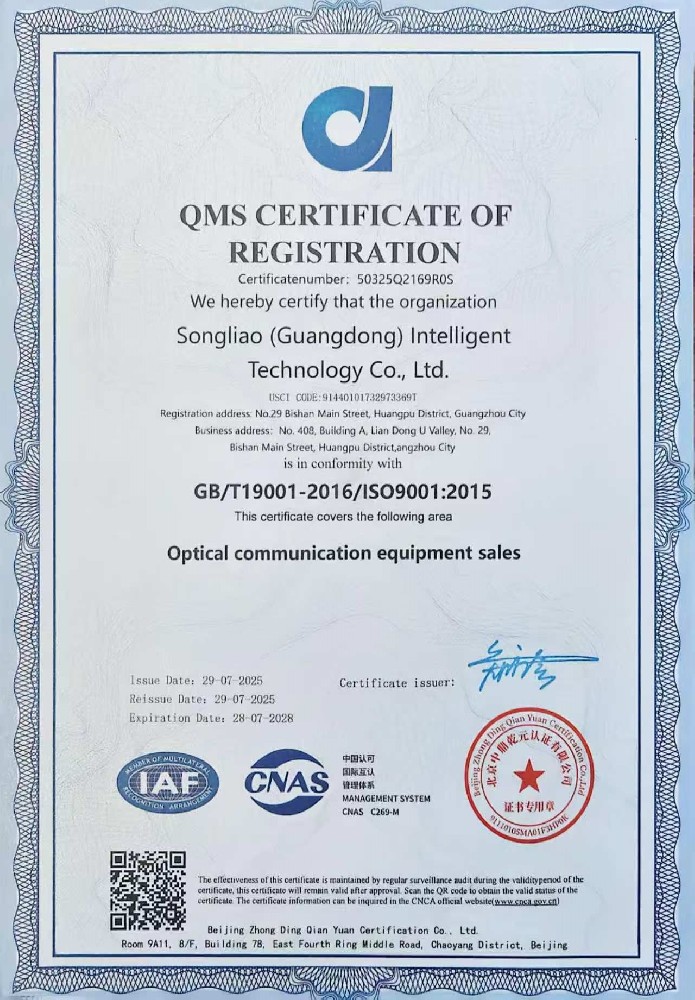 QMS CERTIFICATE OF REGISTRATION